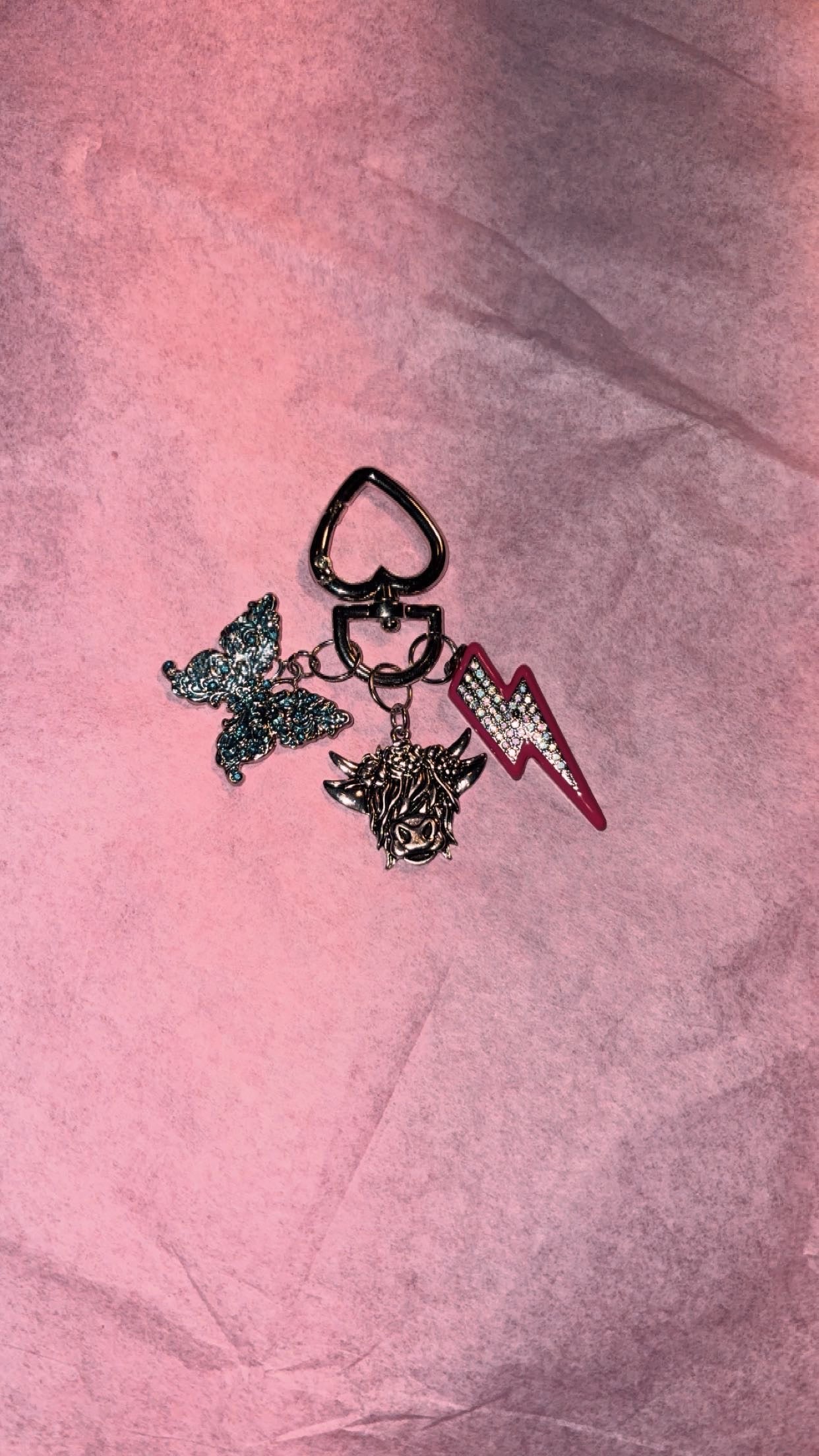 Cow Butterfly Lightning Keychain🐮 🦋