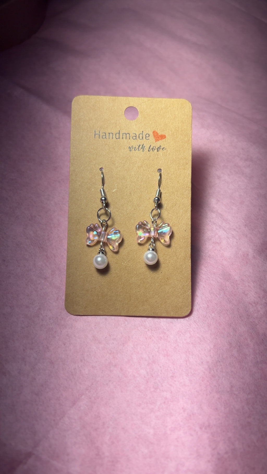 Iridescent Bow Earrings 🎀