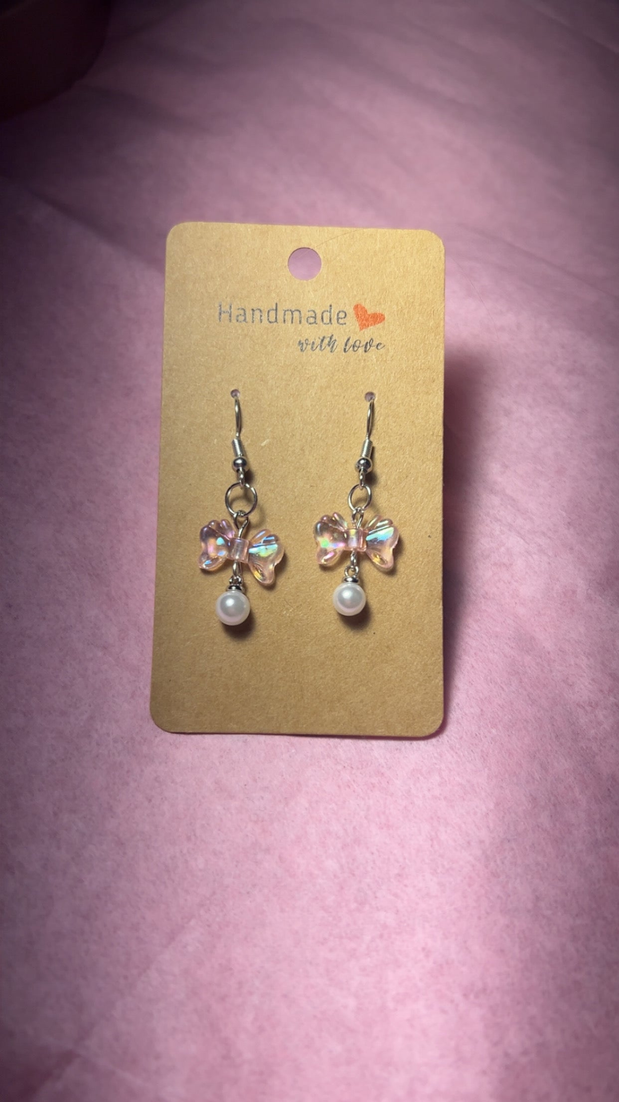 Iridescent Bow Earrings 🎀