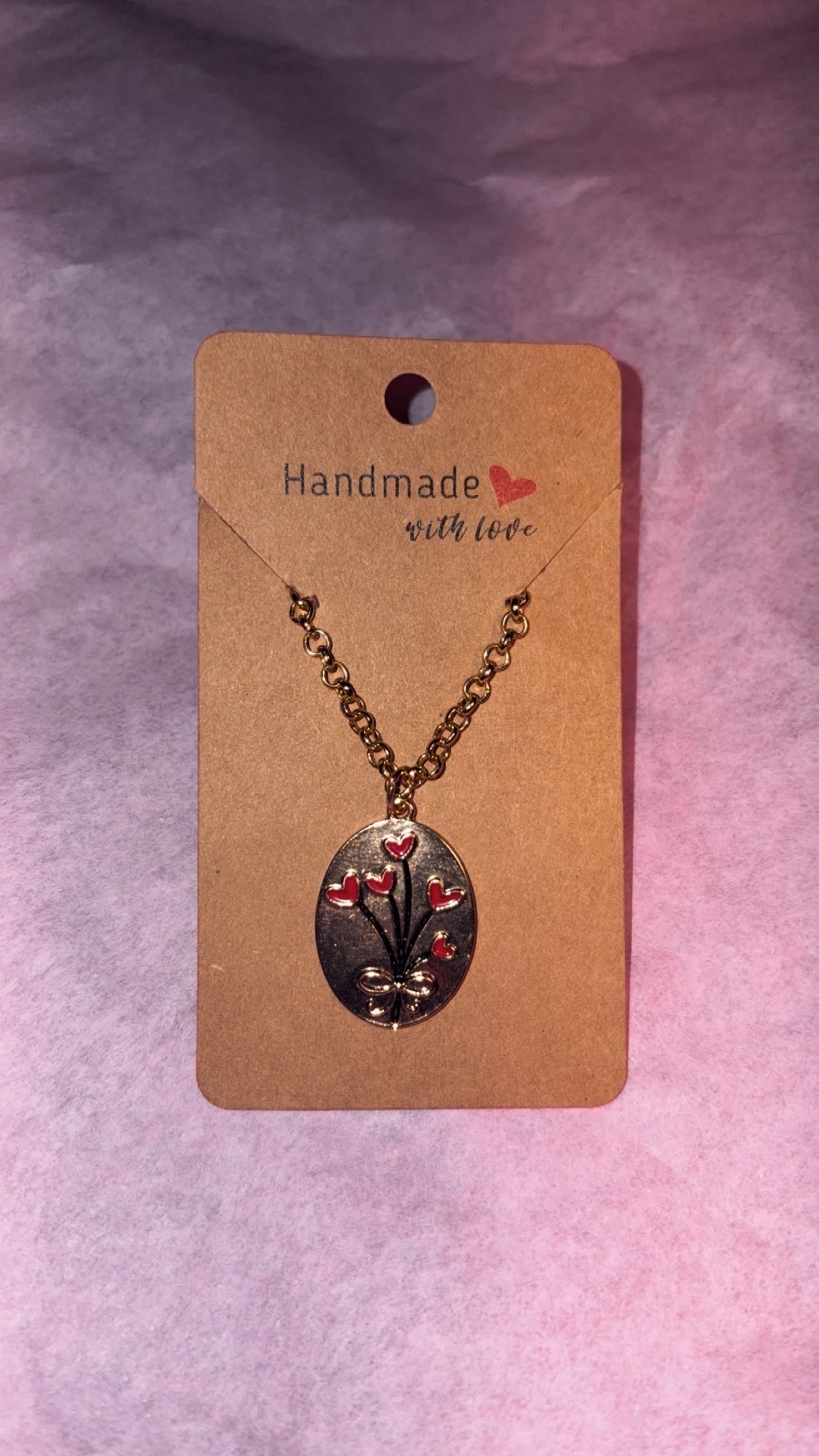 Gold Heart Boquet Necklace ❤️