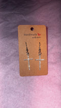 Sparkly Cross Earrings ✨