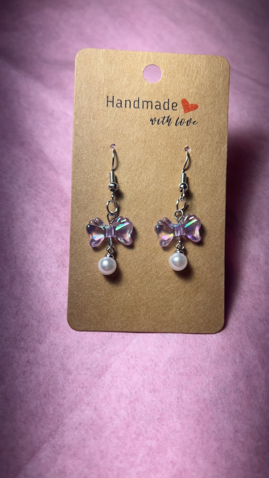 Iridescent Bow Earrings 🎀