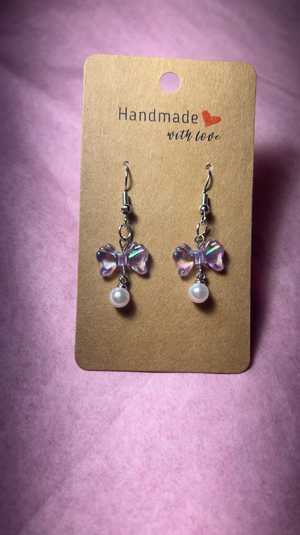 Iridescent Bow Earrings 🎀