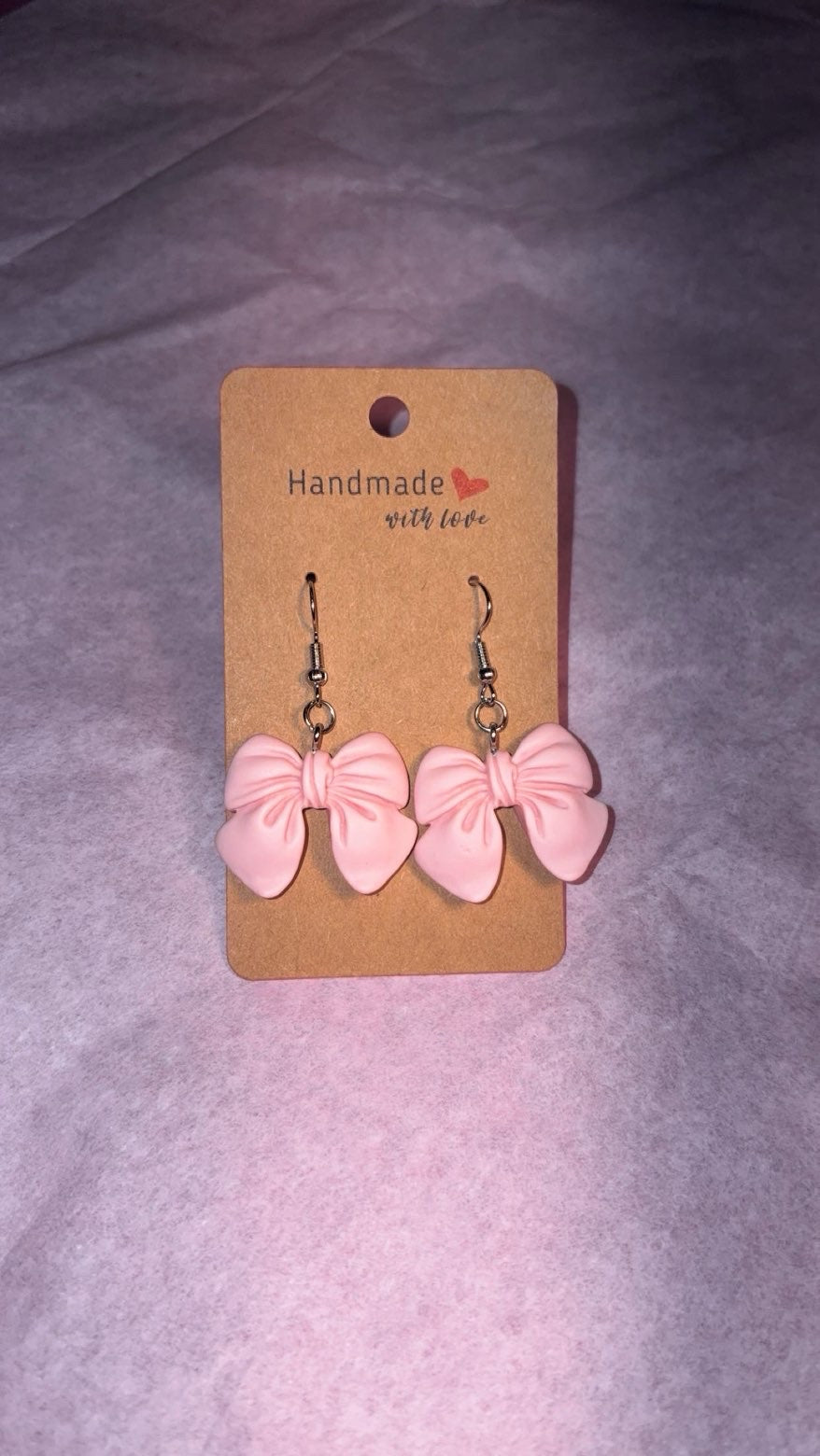 Pink Bow Earrings 🎀