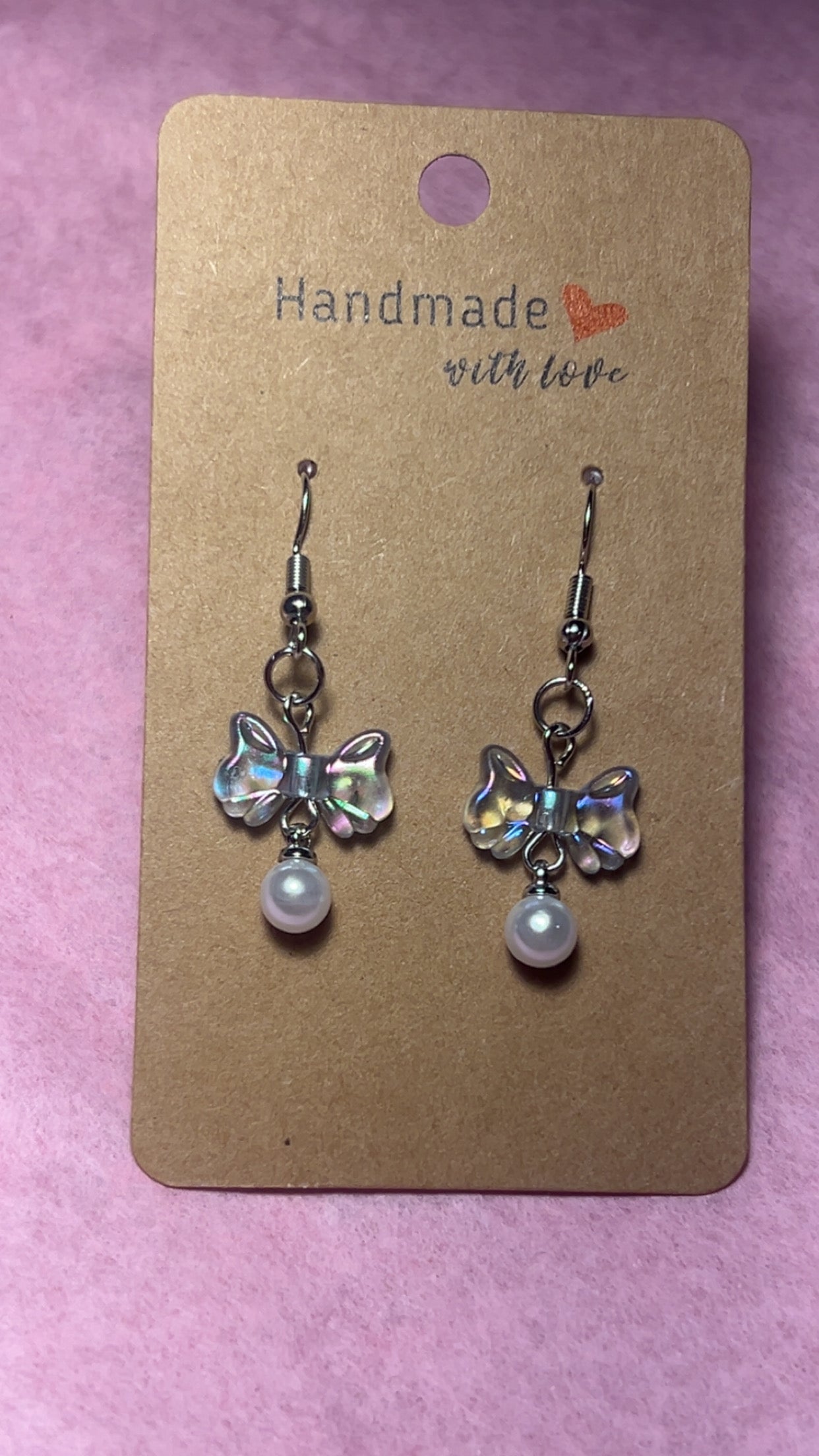 Iridescent Bow Earrings 🎀