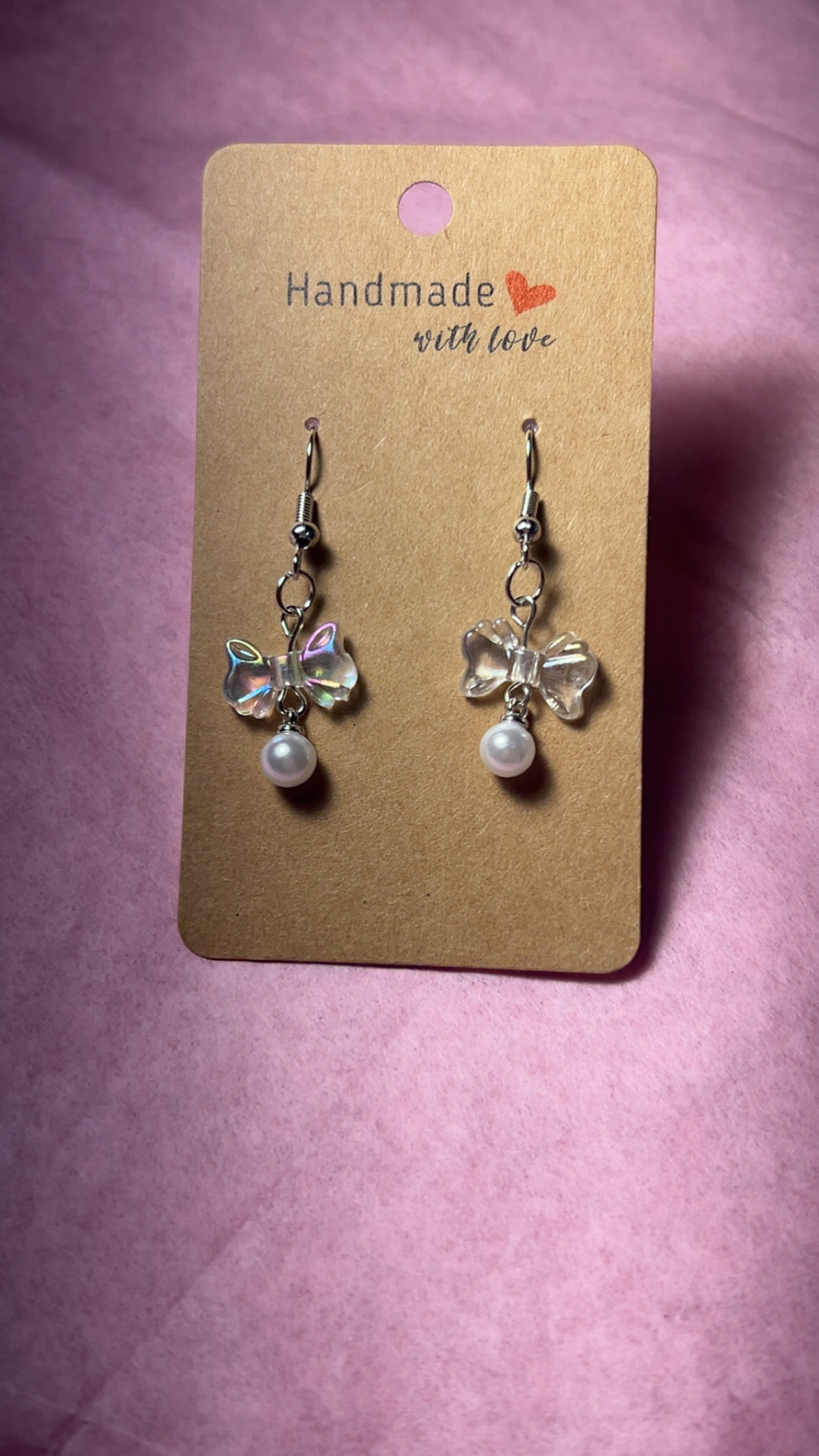 Iridescent Bow Earrings 🎀