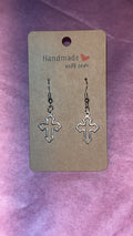 Silver Cross Earrings 🩶