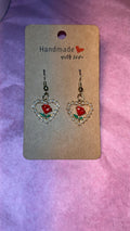 Gold Pearl Rose Earrings 🌹