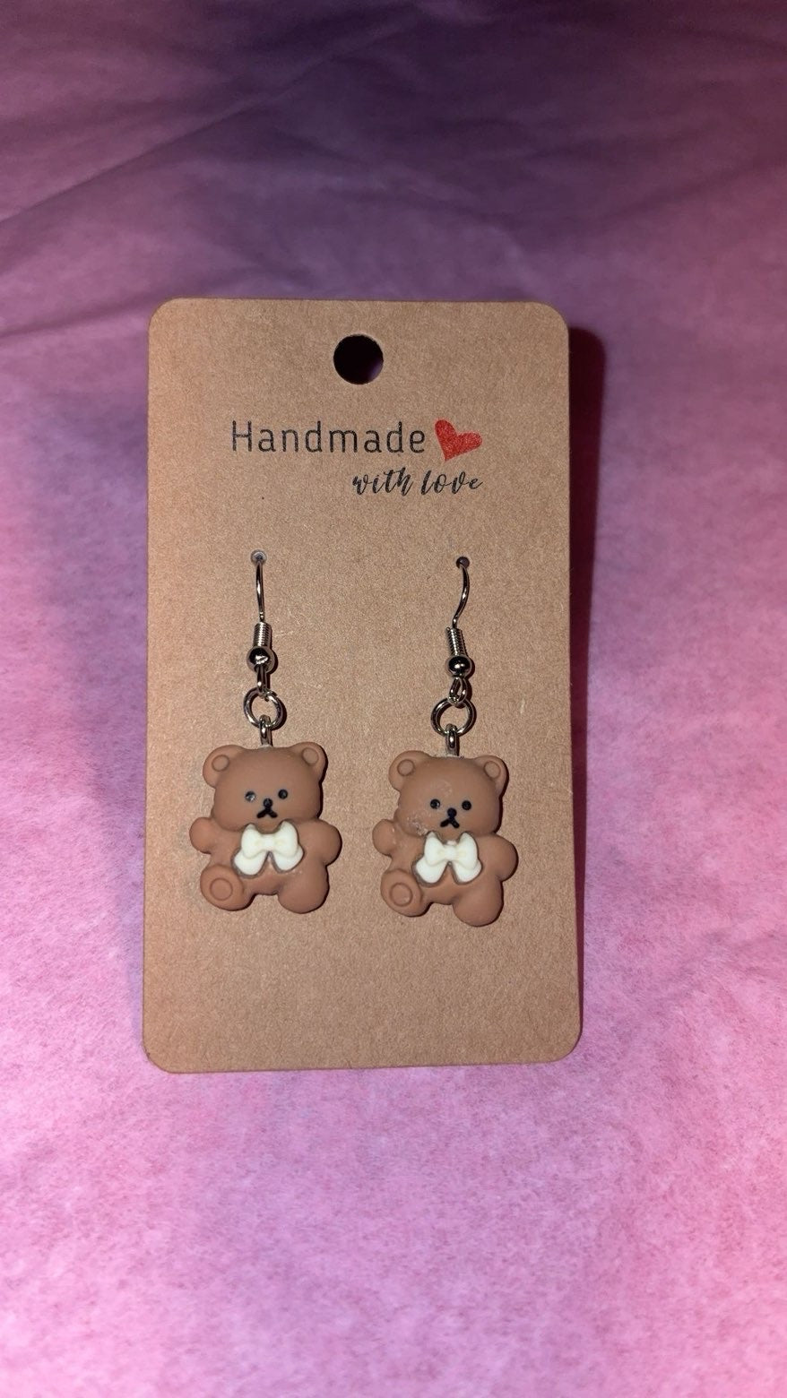 Teddy Bear Earrings 🧸